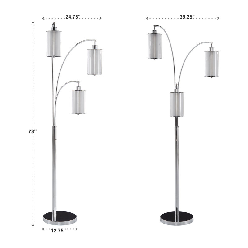 Efraín 78'' Chrome LED Tree Floor Lamp