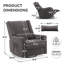 Fauteuil inclinable et oscillant pivotant en chenille de 32,8 po de large Tucker-1120822756