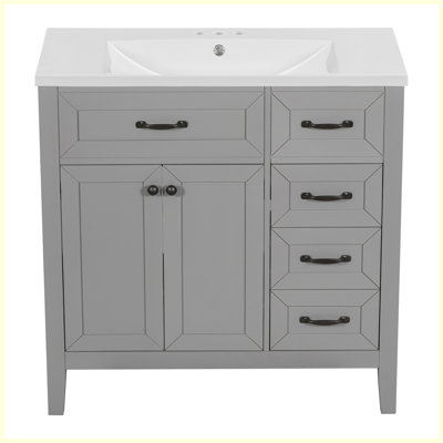 Ensemble de meuble-lavabo moderne avec lavabo et tiroirs