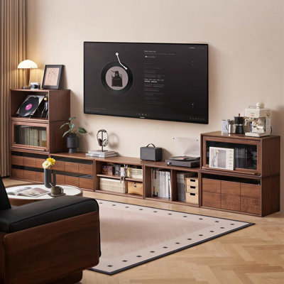 Dimensions: 27.56" (W) x 13.78" (D) x 14.57" (H). Premium black walnut wood, exuding elegance and sophistication.