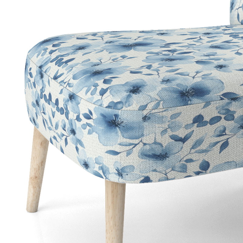 Chaise d'appoint floral - Chaise d'appoint bleue Whisper, Chaise d'appoint sans accoudoirs