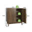 Buffet 2 portes sculpté avec tablettes réglables, rangement multifonctionnel pour divers espaces de vie