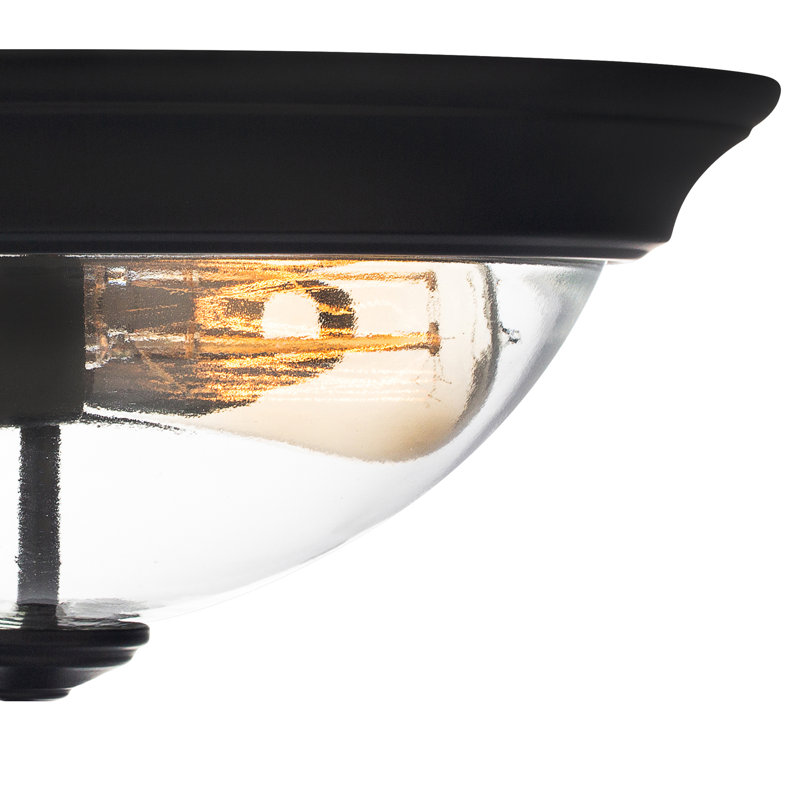 Luminaire bol encastré 13 po Designer Series, Bronze, Clair