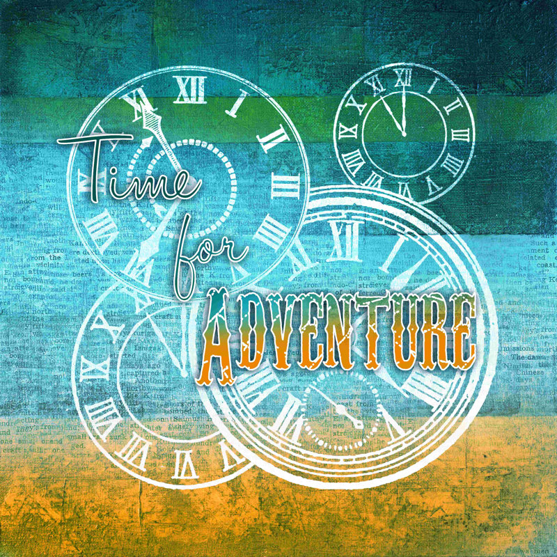 Time for Adventure - Impression sur toile tendue, H 12 po x l 12 po