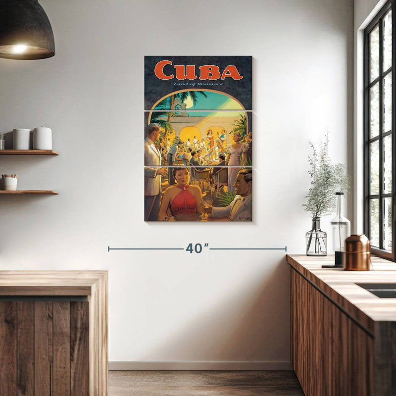Masam Cuba, terre de romance, H 38 po x l 24 po