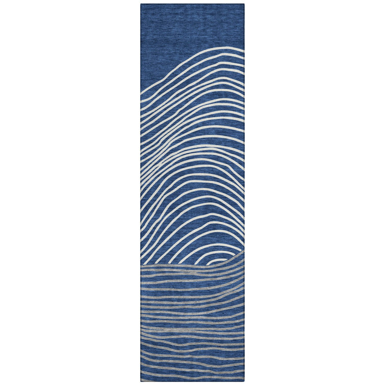 Machine Washable Indoor/Outdoor Bourkelands ACN2350 Stripes Rug