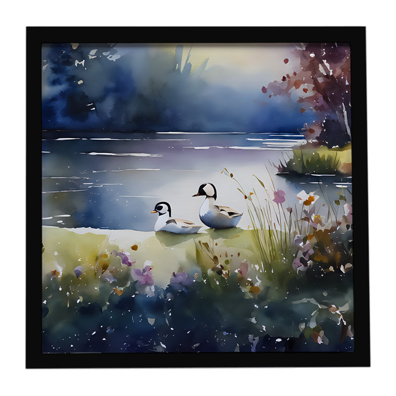 Bufflehead Framed Metal Print