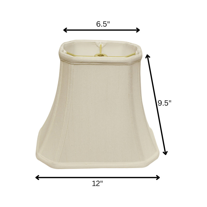 Abat-jour cloche en soie 9,5 "(araignée), Blanc