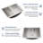 Mocoloo 18" Undermount Bathroom Sink Brushed Stainless Steel Rectangular Vanity Sink with Pop-Up Drain