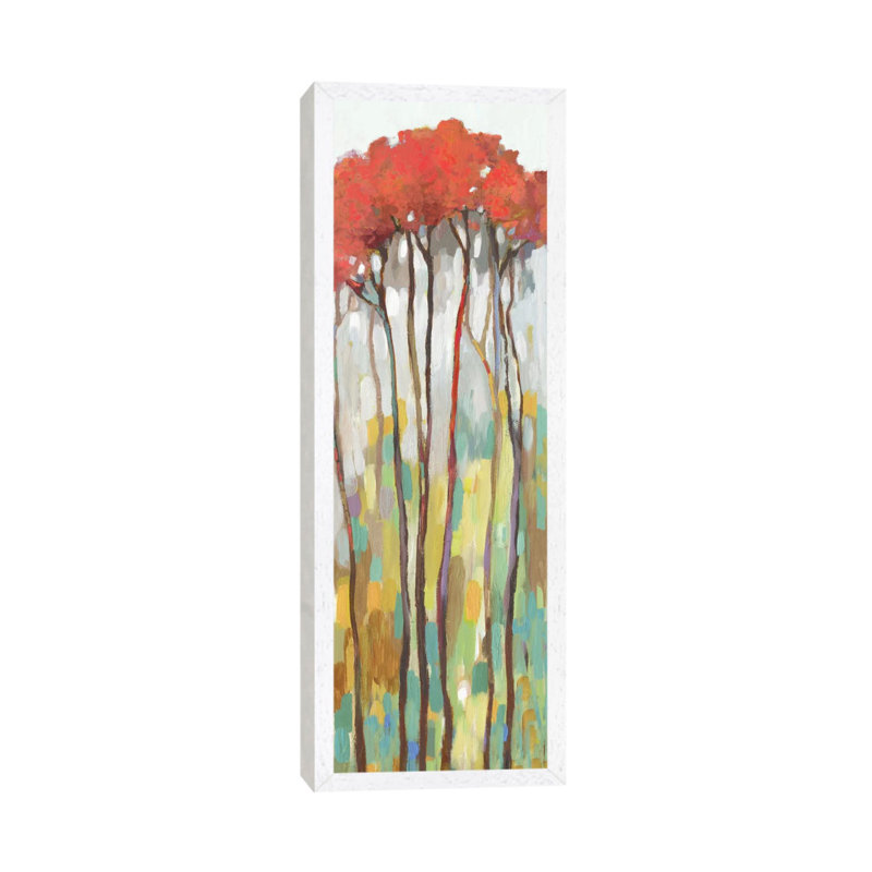 Standing Tall I by Allison Pearce - Panoramic Painting on Canvas, White Framed Canvas, 30.48 cm H x 91.44 cm W