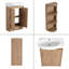 Meuble-lavabo autoportant de 23 po avec lavabo en céramique et support de rangement, portes à fermeture en douceur-1806109330