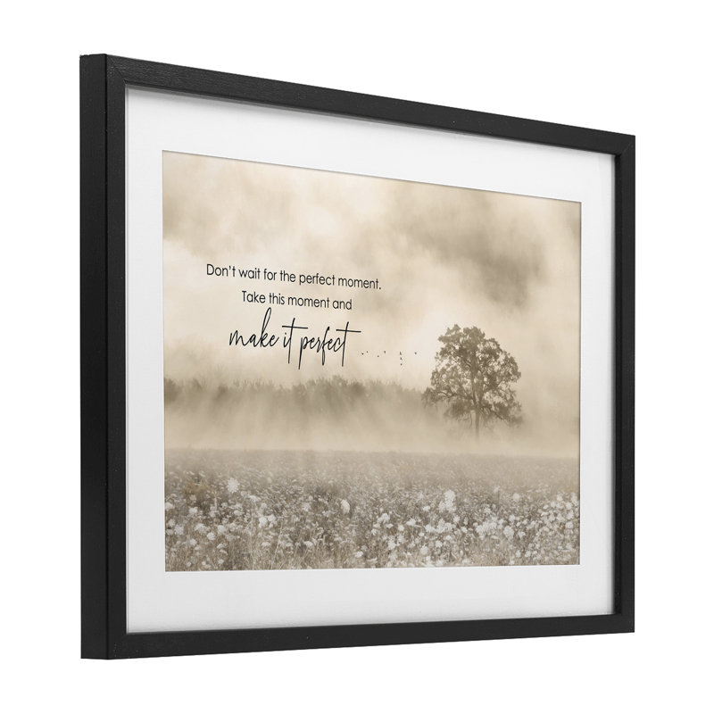 Make It Perfect Landscape, reproduction encadrée sous verre, design par Lori Deiter, H 14 po x l 20 po, Cadre noir minuit