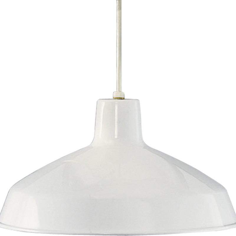 Deux 1 - Light Single Pendant, White