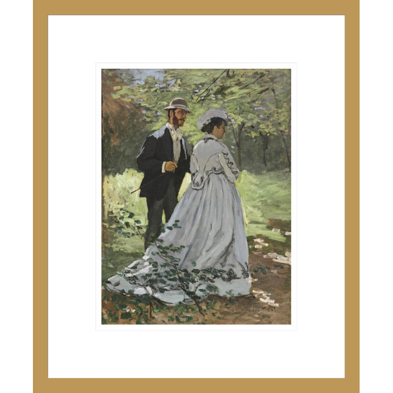 Bazille et Camille (Étude pour le déjeuner sur l'Herbe) par Claude Monet, H 16,55 po x l 13,75 po