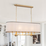 Mihaica 8-Light Dimmable Oval Linear Chandelier