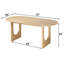 Tables de cuisine ovales en bois 79 po 79 po-957063207