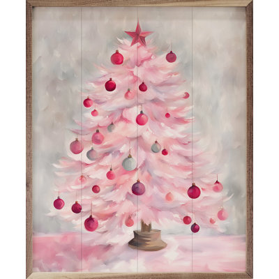 Arbre de Noël rose