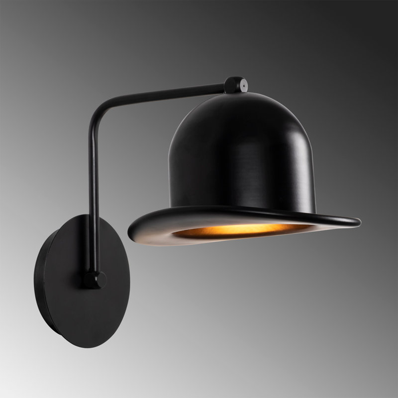 Lampe murale moderne noire, design industriel, 11,8 x 9,8 x 11,0 pouces | Corps en métal durable, douille E27 (40 W maximum) | Éclairage de maison scandinave élégant, parfait pour le décor de salon et de chambre à coucher, classé IP20