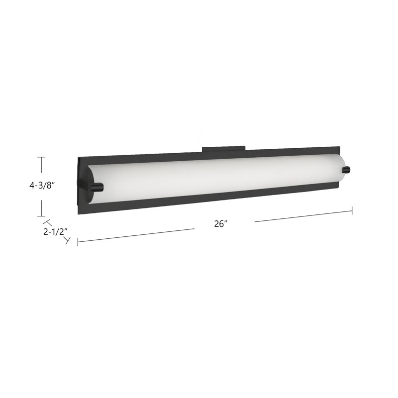 Lighthouse 1 - Light LED Bath Bar, Black