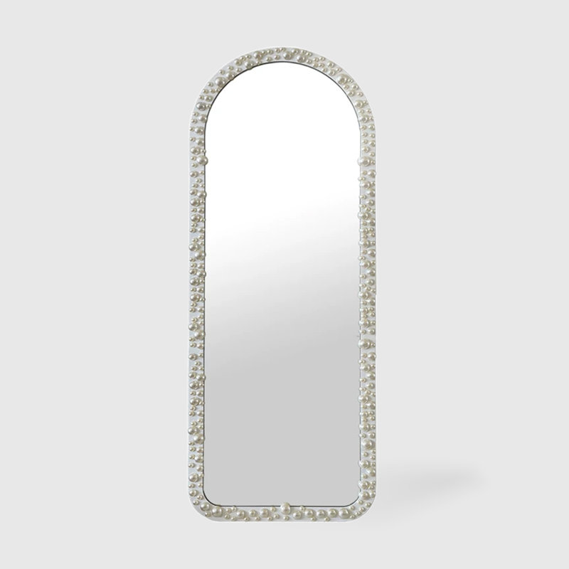Half-circle Manufactured Wood Full Length Mirrors, 70.87" H x 31.5" W
