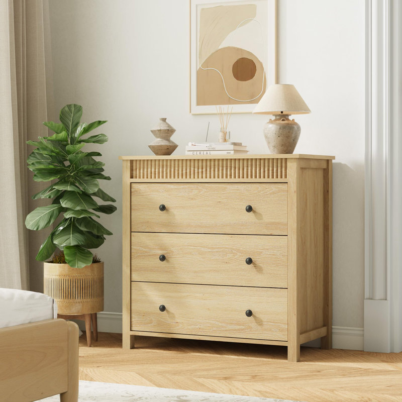 80cm W 3 - Drawer Chest of Drawers, Yellow