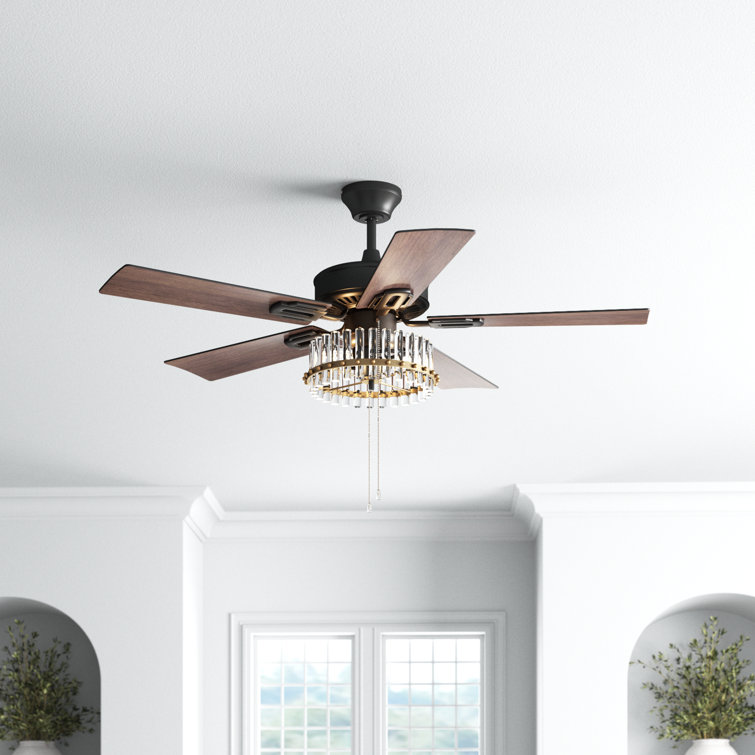 52"W Chesham 5 - Blade Standard Ceiling with Pull Chain and Light Kit Included