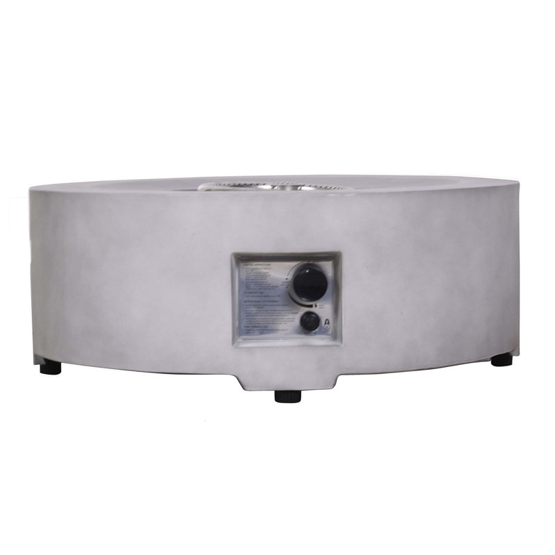 Foyer rond gris au propane Daejion