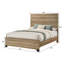Ensemble de chambre à coucher à panneau classique avec finition brune-370142453-370142455