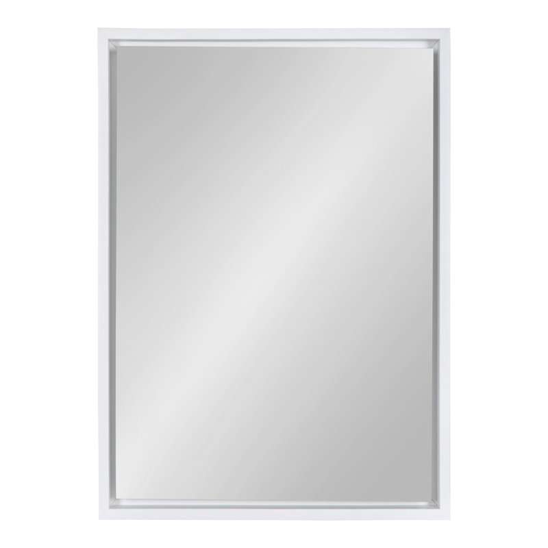 Miroir décoratif moderne et contemporain Abhilash, 24 po x 18 po, Blanc