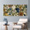 Motif floral botanique sur toile tendue, ensemble de 3 reproductions de peinture à l'huile pour salon