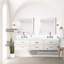 Meuble-lavabo double blanc L 22 x P 22 po