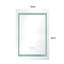Miroir de salle de bain à DEL 36 po x 36 po avec façade, miroir de meuble-lavabo mural, anti-buée, mémoire, 3 couleurs, réglable en continu