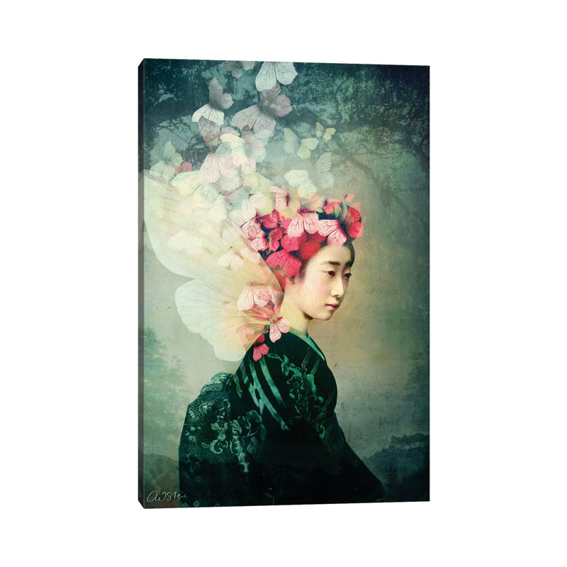 Portrait 12 par Catrin Welz-Stein - impression d'art graphique, Pas de tapis, Toile tendue, H 12 po x l 8 po x P 0,75 po