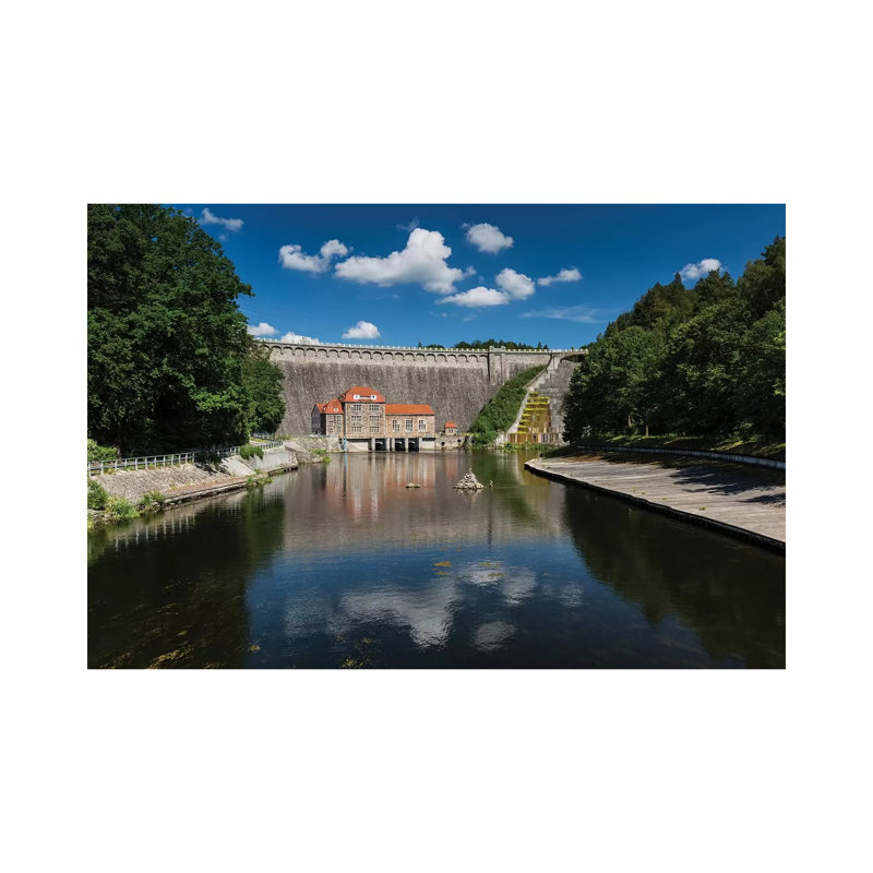 Poland, Pilchowice Water Dam by Mikolaj Gospodarek - Wrapped Canvas Print, 20.32 cm H x 30.48 cm W