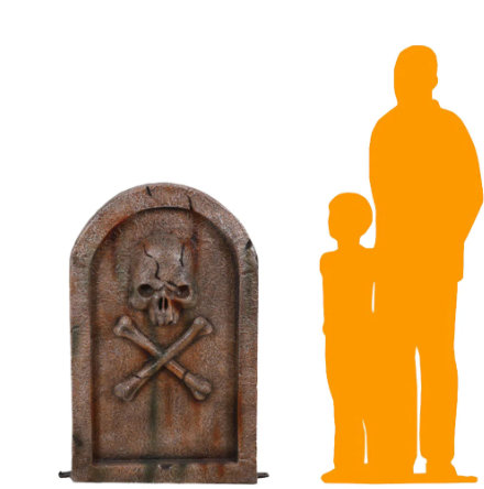 Gravestone With Skull Tombstone Statue