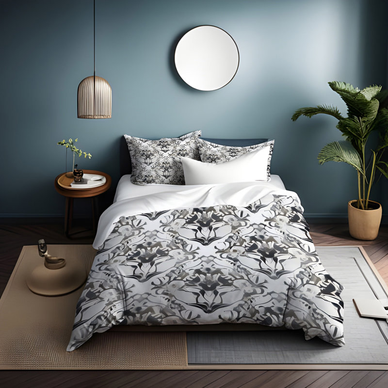 Polyester Abstract Duvet Cover, King Duvet Cover + 2 King Shams