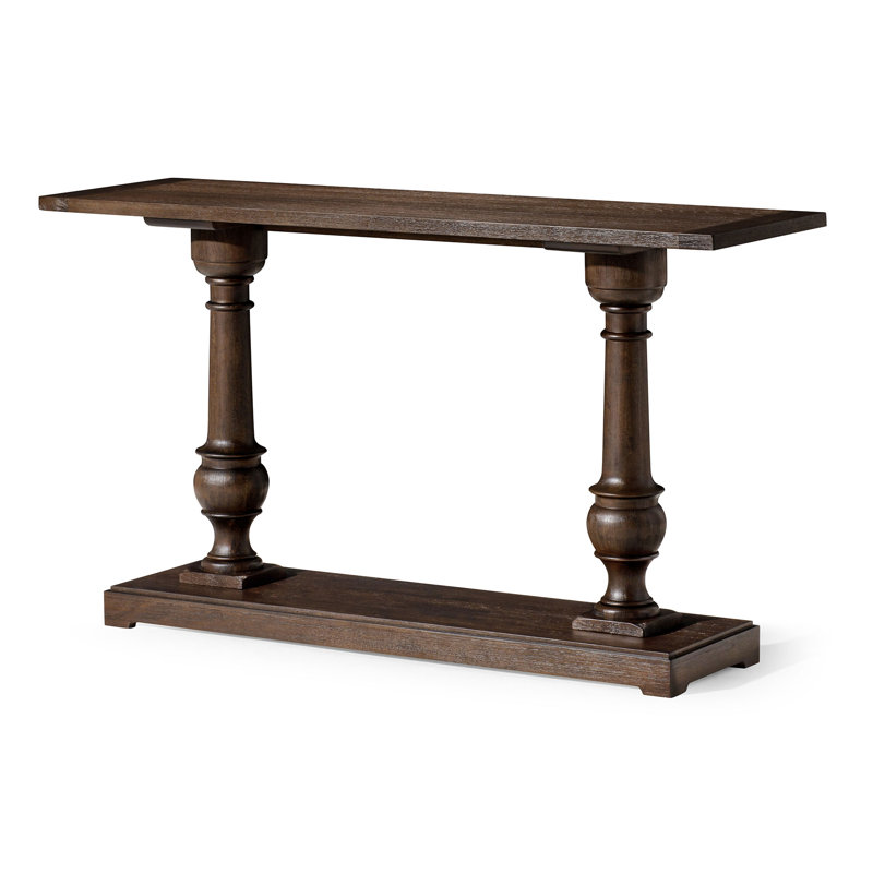 Arthur 60" Antiqued Brown Solid Wood Console Table