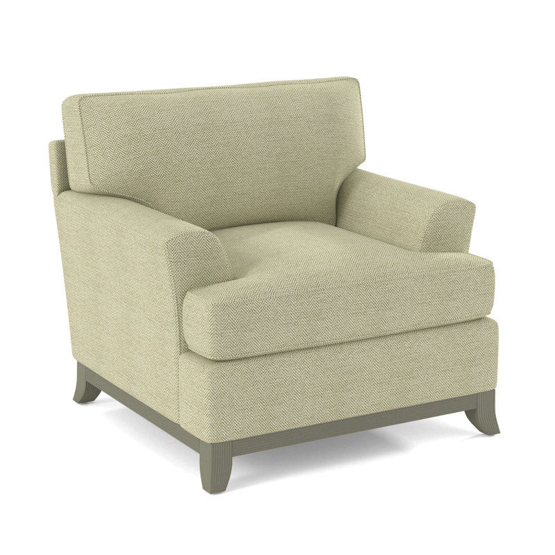 Oaks Way Armchair, Greystone, White Performance Fabric; 0851-94