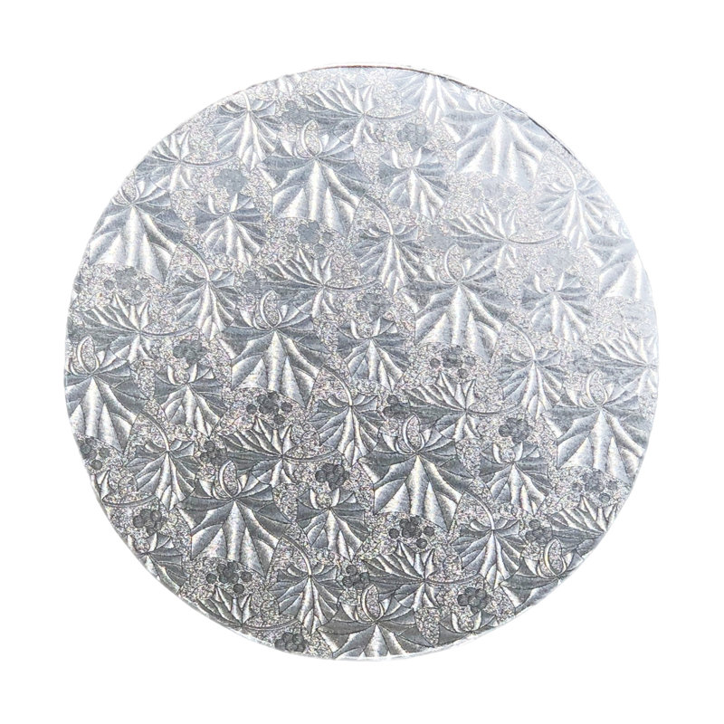 Easysweetz - Plat à gâteau rond argenté - 8 po x ½ po d'épaisseur - 24 pièces