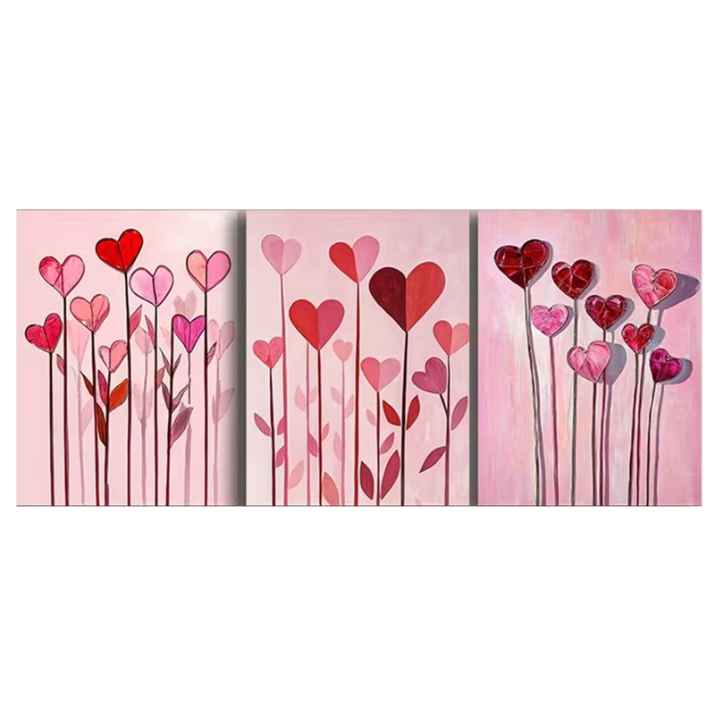 3 Piece Wrapped Canvas Print, 45 cm H x 90 cm W