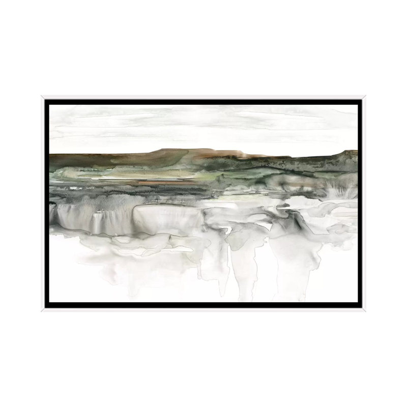 Impression de rivière Flow par Carol Robinson, Pas de tapis, H 18 po x l 26 po x P 1,5 po, Toile blanche encadrée