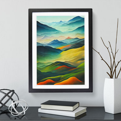 XV1022-2922X Mountain Landscape Painted No.3 - Single Picture Frame Print