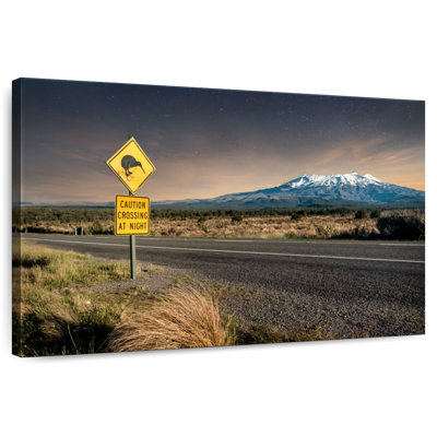 Kiwi Crossing Road Sign