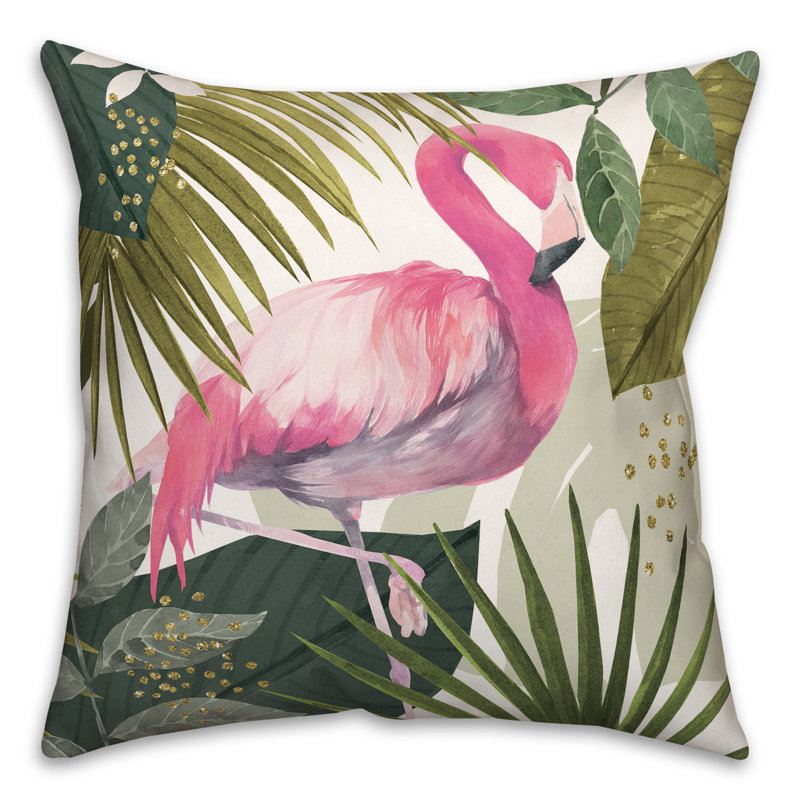 Outdoor Reversible Throw Pillow, Pink