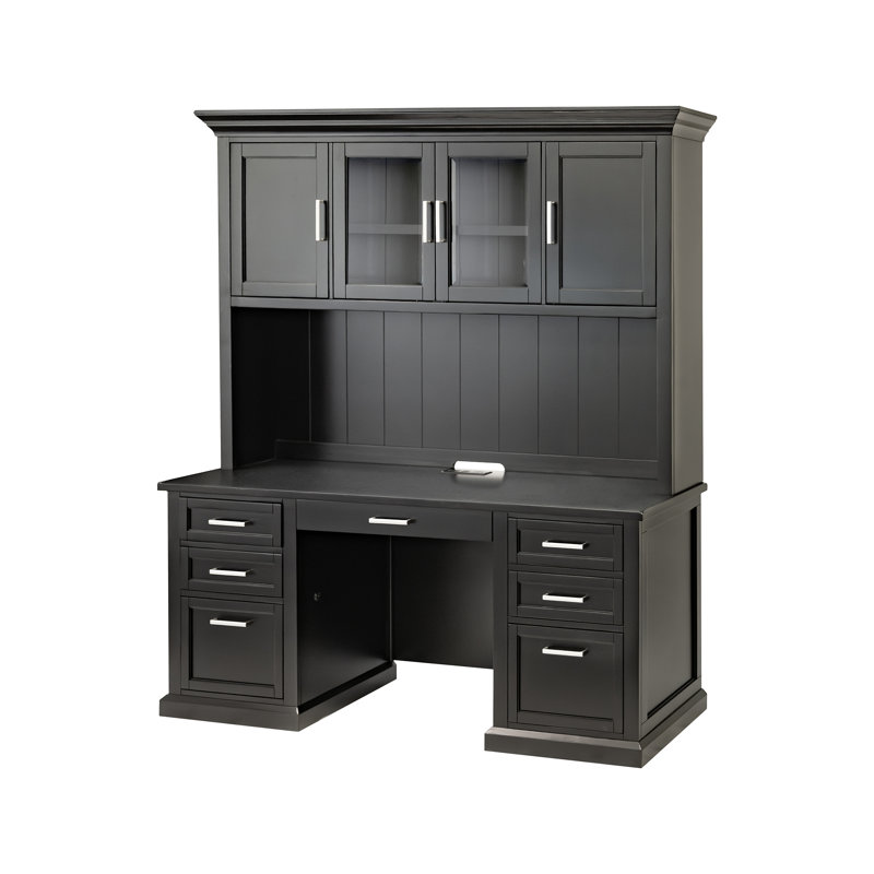 Martin Furniture Abby Wood Hutch and Credenza Desk - Thumbnail 2