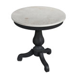 Danielle Marble 24" Pedestal Side Table