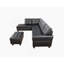 Canapé modulaire en similicuir avec repose-pieds