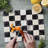 Arlington Check Tempered Glass Cutting Board 10" x 8"