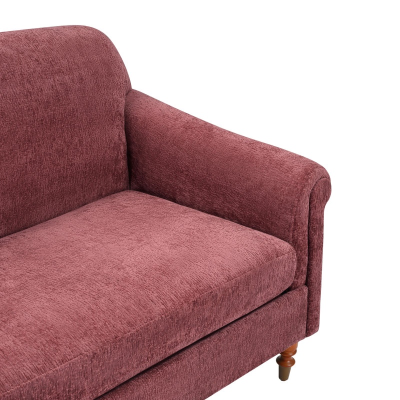 Canapé en chenille néo-classique Bellamont, Red