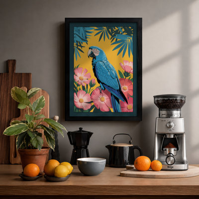 Macaw In Bloom Tropical - Print